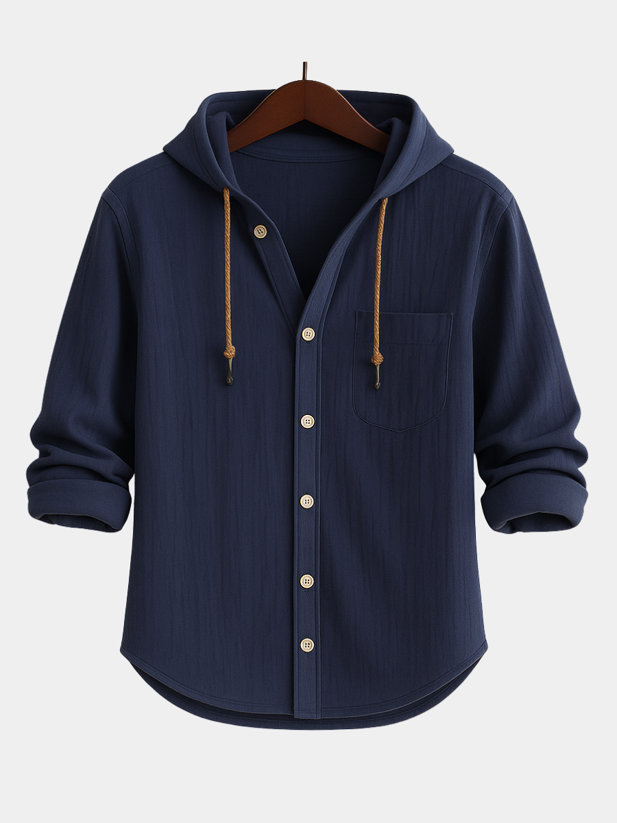 Leandro - Camisa con Capucha Casual Estilosa