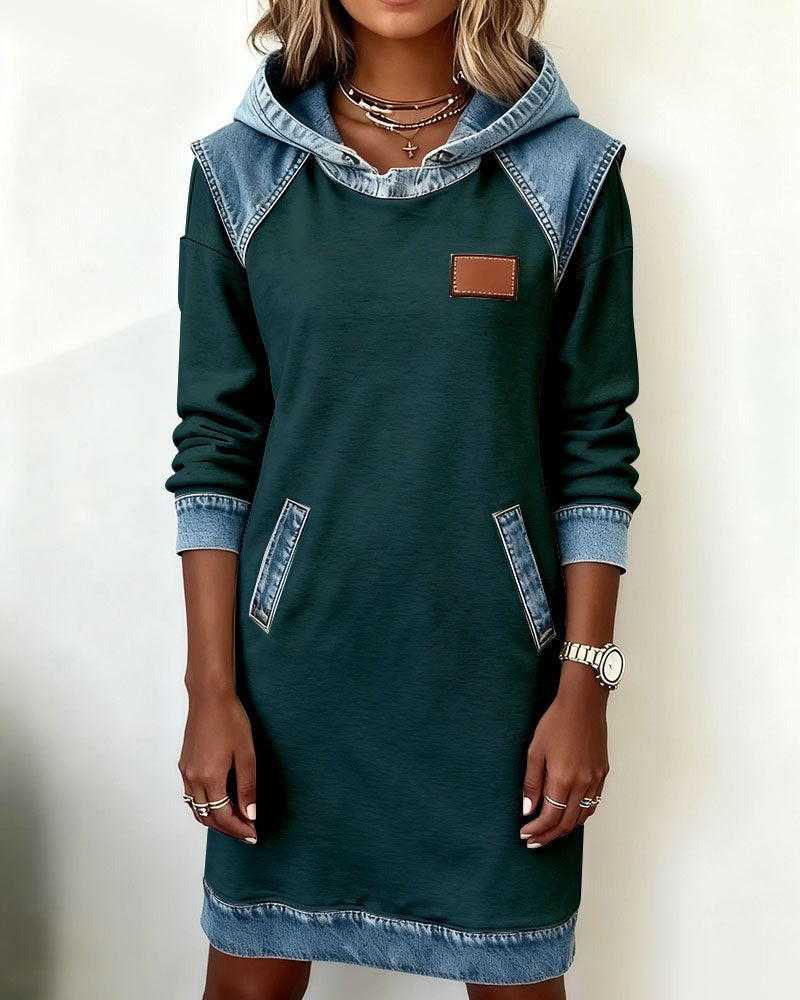 Erelia - Vestido con Capucha Casual Estiloso