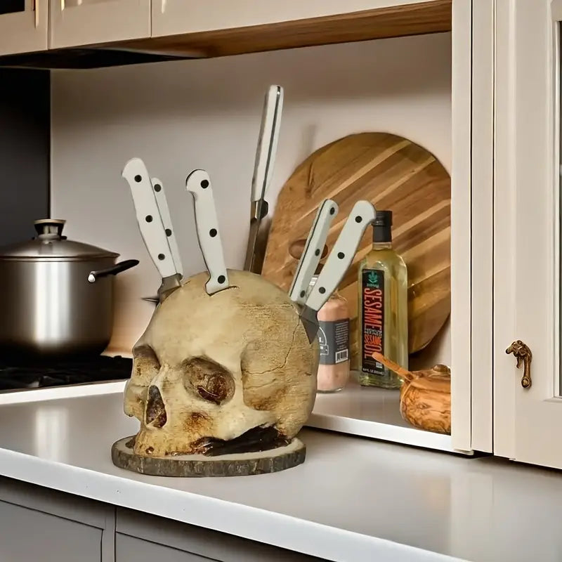 Ardel - Soporte para Cuchillos con Forma de Calavera