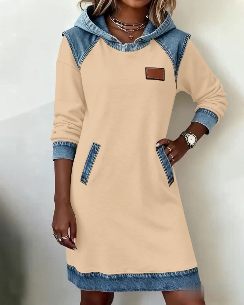 Erelia - Vestido con Capucha Casual Estiloso