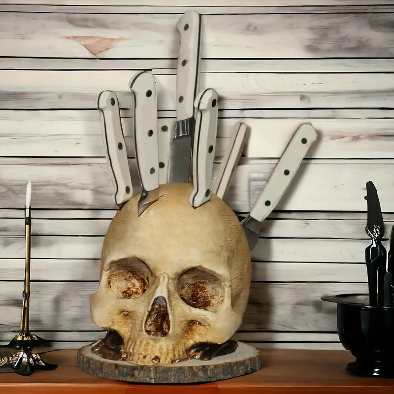 Ardel - Soporte para Cuchillos con Forma de Calavera