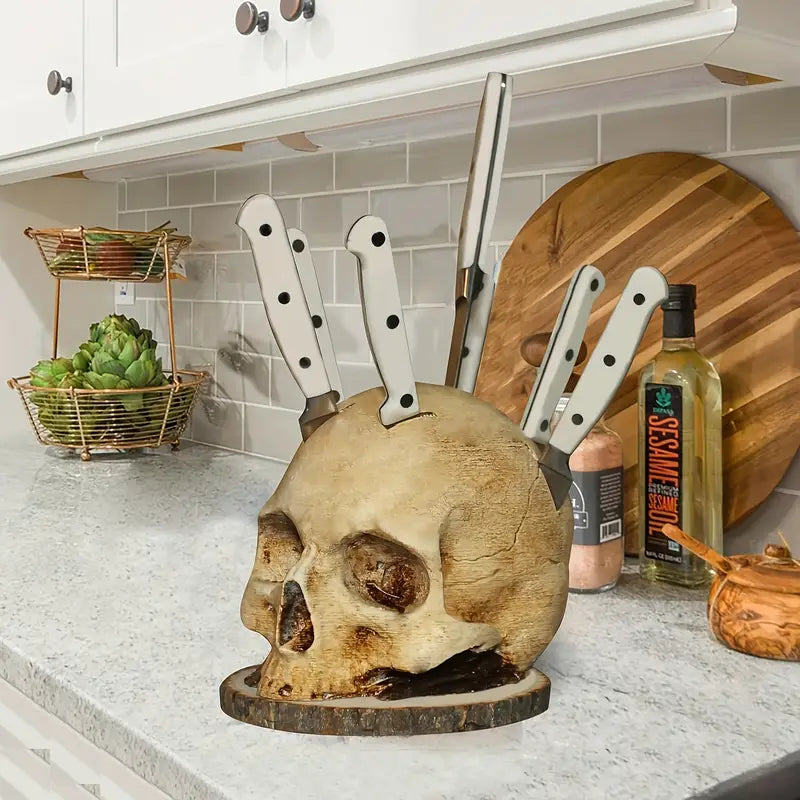 Ardel - Soporte para Cuchillos con Forma de Calavera