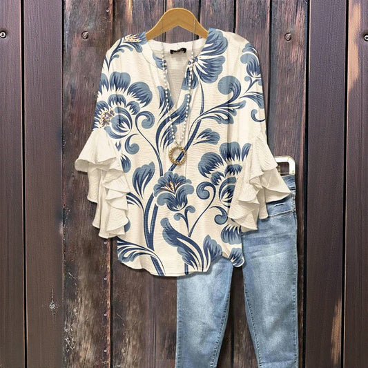 Emmeline - Blusa floral elegante y casual
