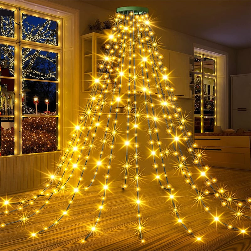 Kaerra - Aro de Luces en Cascada para Árbol de Navidad