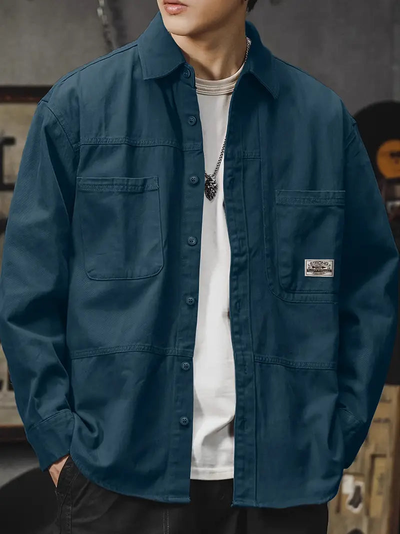 Crispian - Chaqueta tipo camisa casual elegante