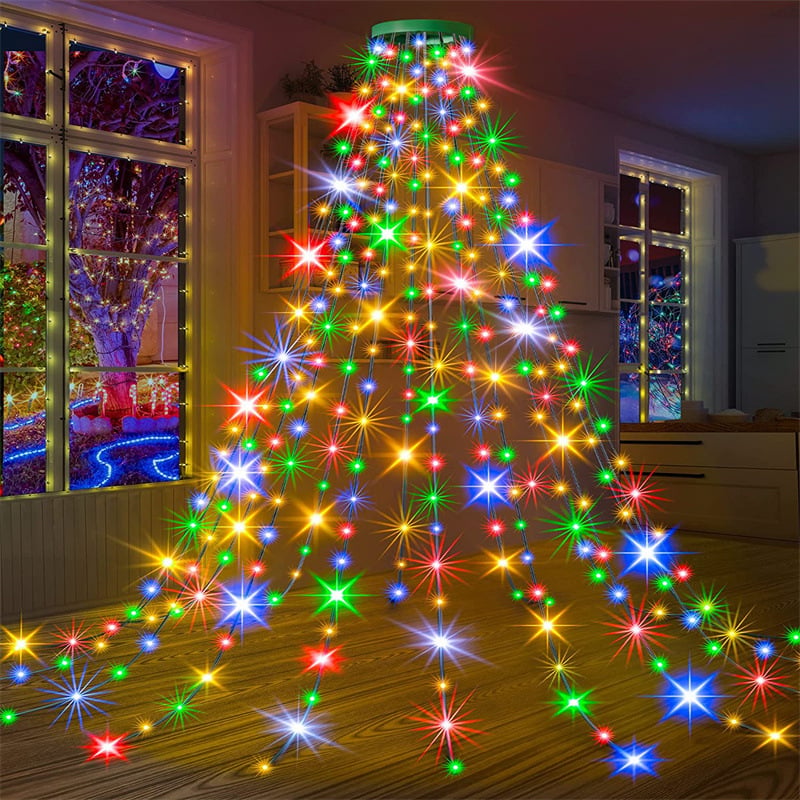 Kaerra - Aro de Luces en Cascada para Árbol de Navidad