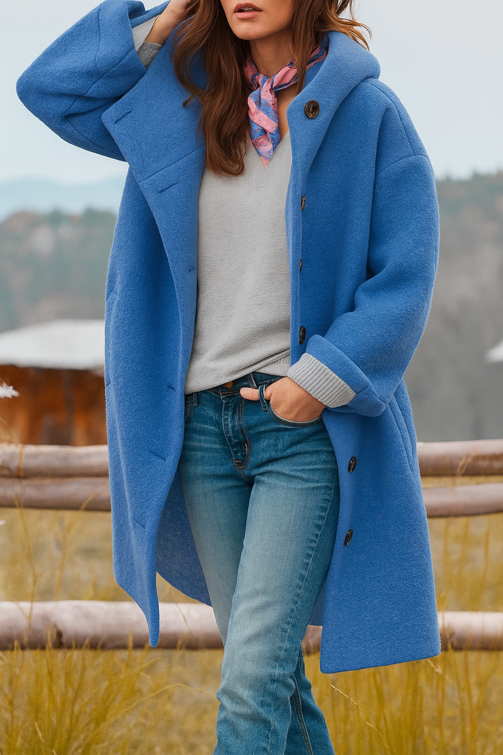 Kaia - Abrigo con capucha casual con estilo