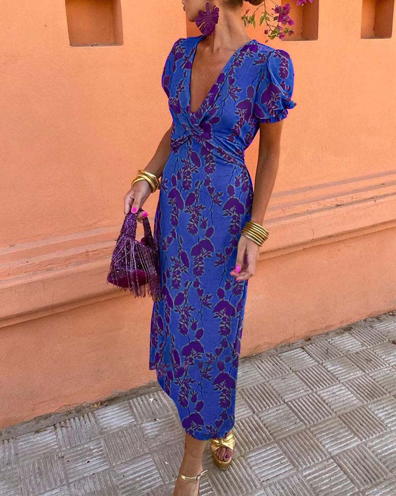 Genessa - Vestido floral casual elegante