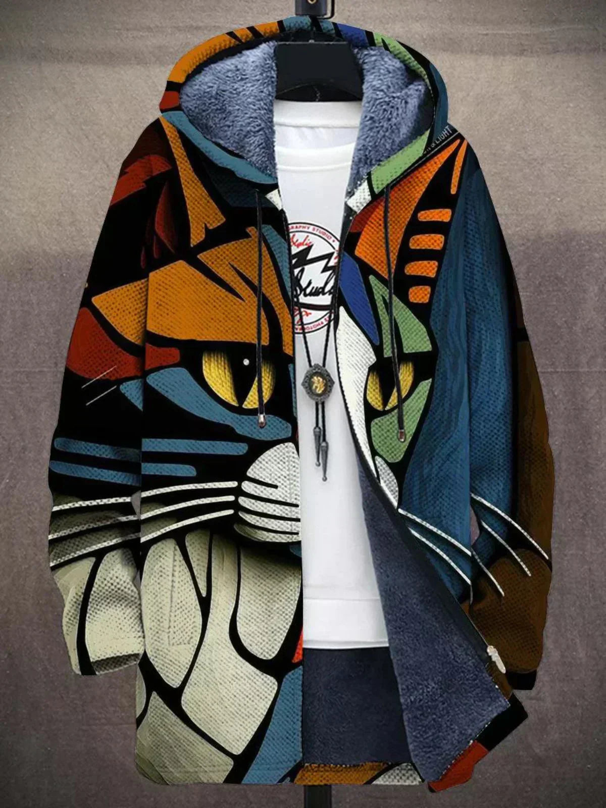 Zevran - Abrigo con Capucha Casual Estiloso