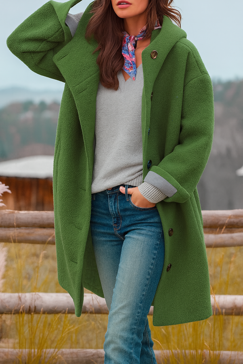 Kaia - Abrigo con capucha casual con estilo
