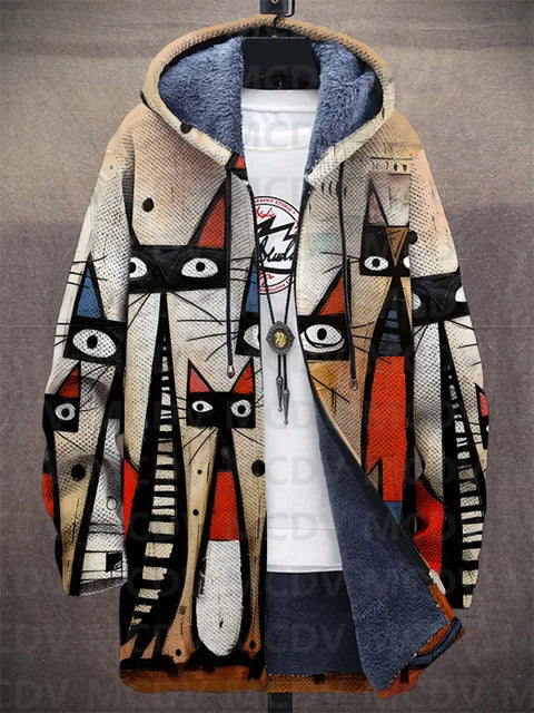 Zevran - Abrigo con Capucha Casual Estiloso
