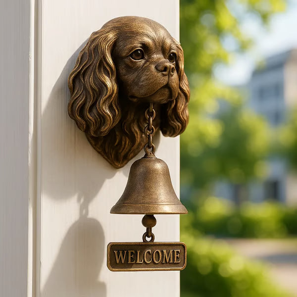 Severian - Campana Antigua de Bienvenida con Perro