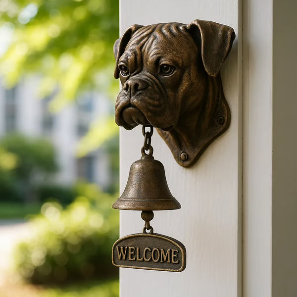 Severian - Campana Antigua de Bienvenida con Perro