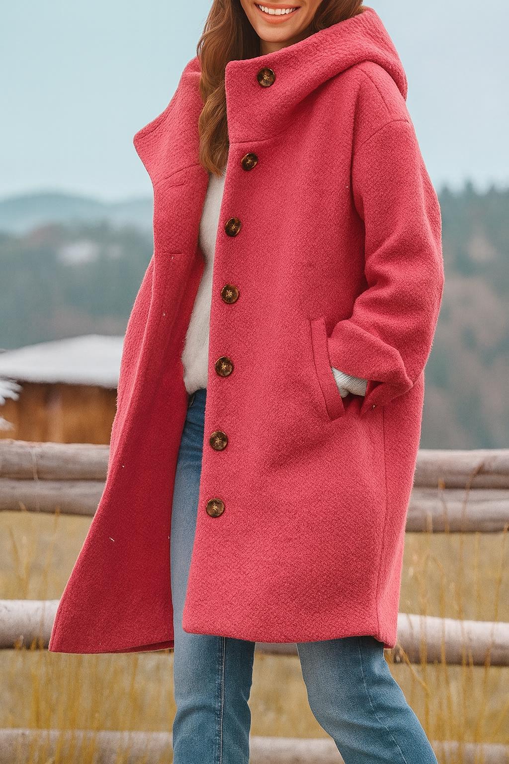 Kaia - Abrigo con capucha casual con estilo