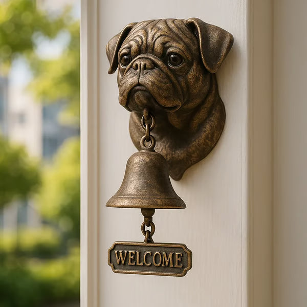 Severian - Campana Antigua de Bienvenida con Perro
