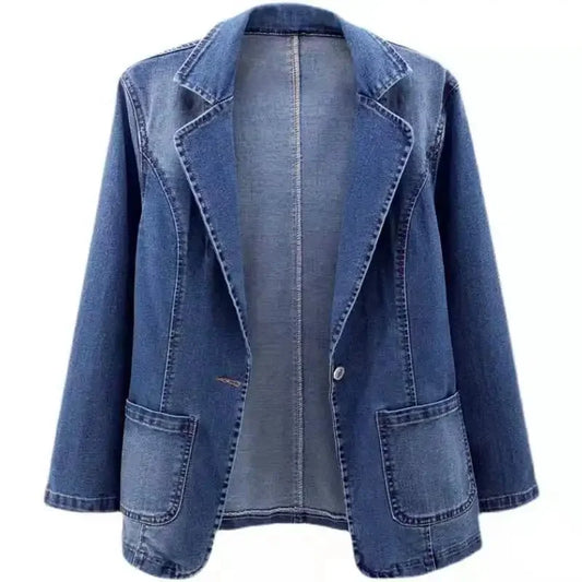 Nadia - Blazer de Mezclilla Casual Estiloso