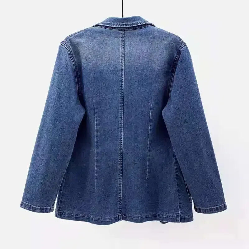 Nadia - Blazer de Mezclilla Casual Estiloso