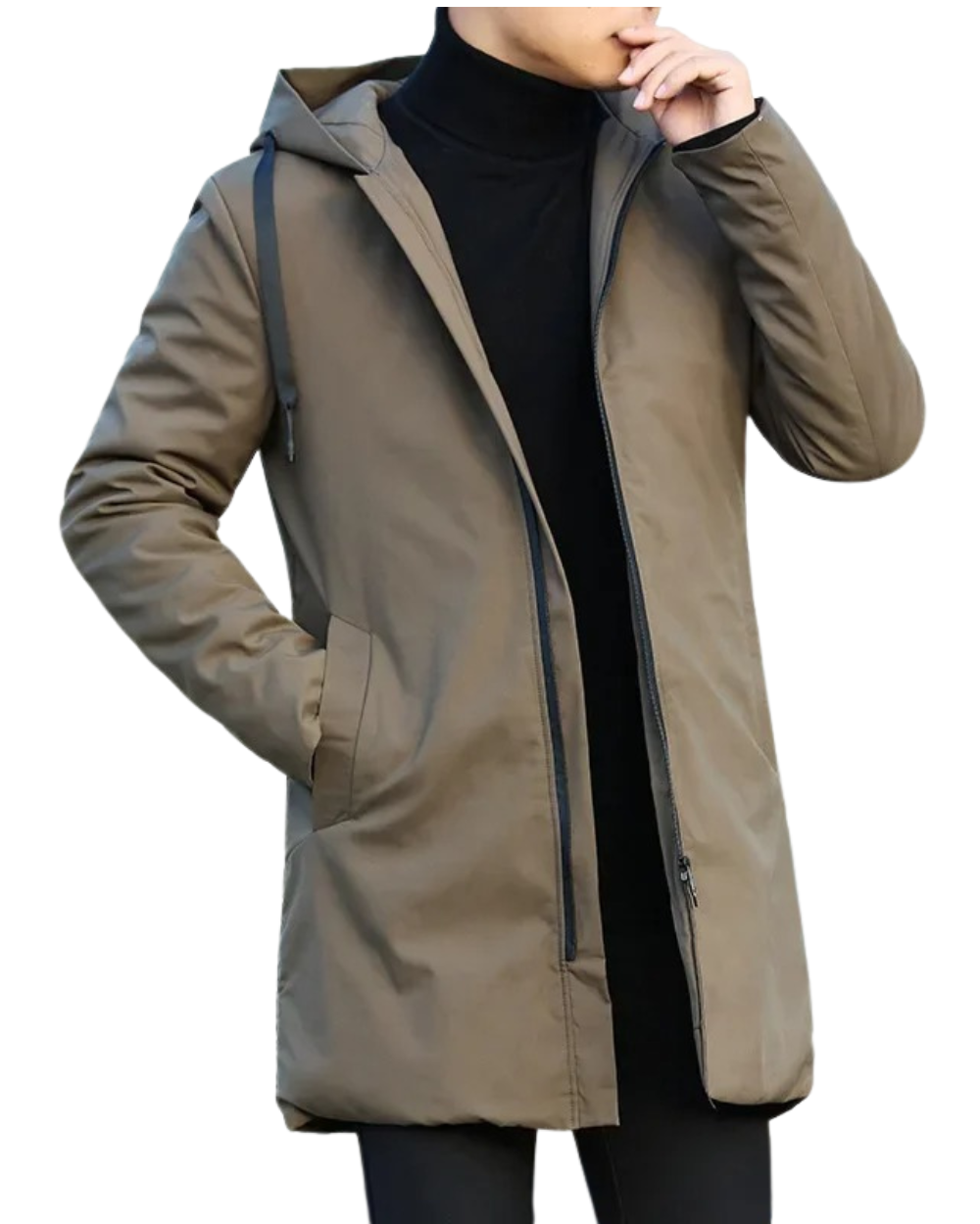 Braylon - Abrigo con Capucha Casual Estiloso
