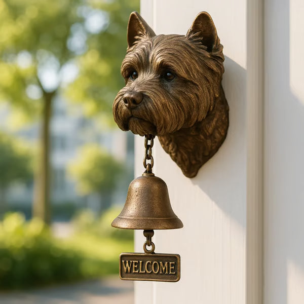 Severian - Campana Antigua de Bienvenida con Perro
