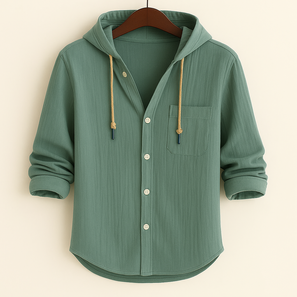Leandro - Camisa con Capucha Casual Estilosa