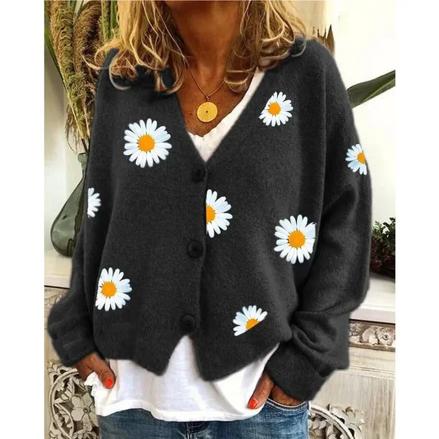 Annelina - Cárdigan Floral Casual Estiloso