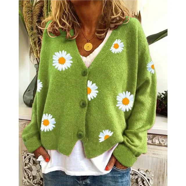 Annelina - Cárdigan Floral Casual Estiloso
