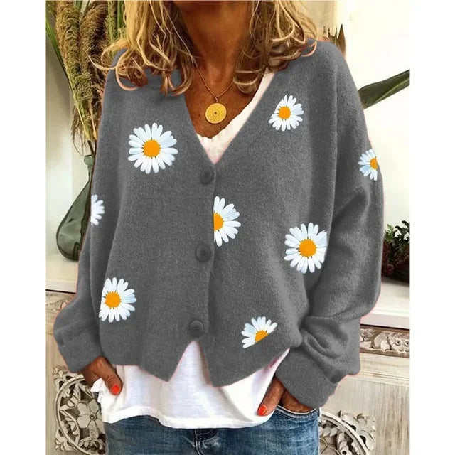Annelina - Cárdigan Floral Casual Estiloso
