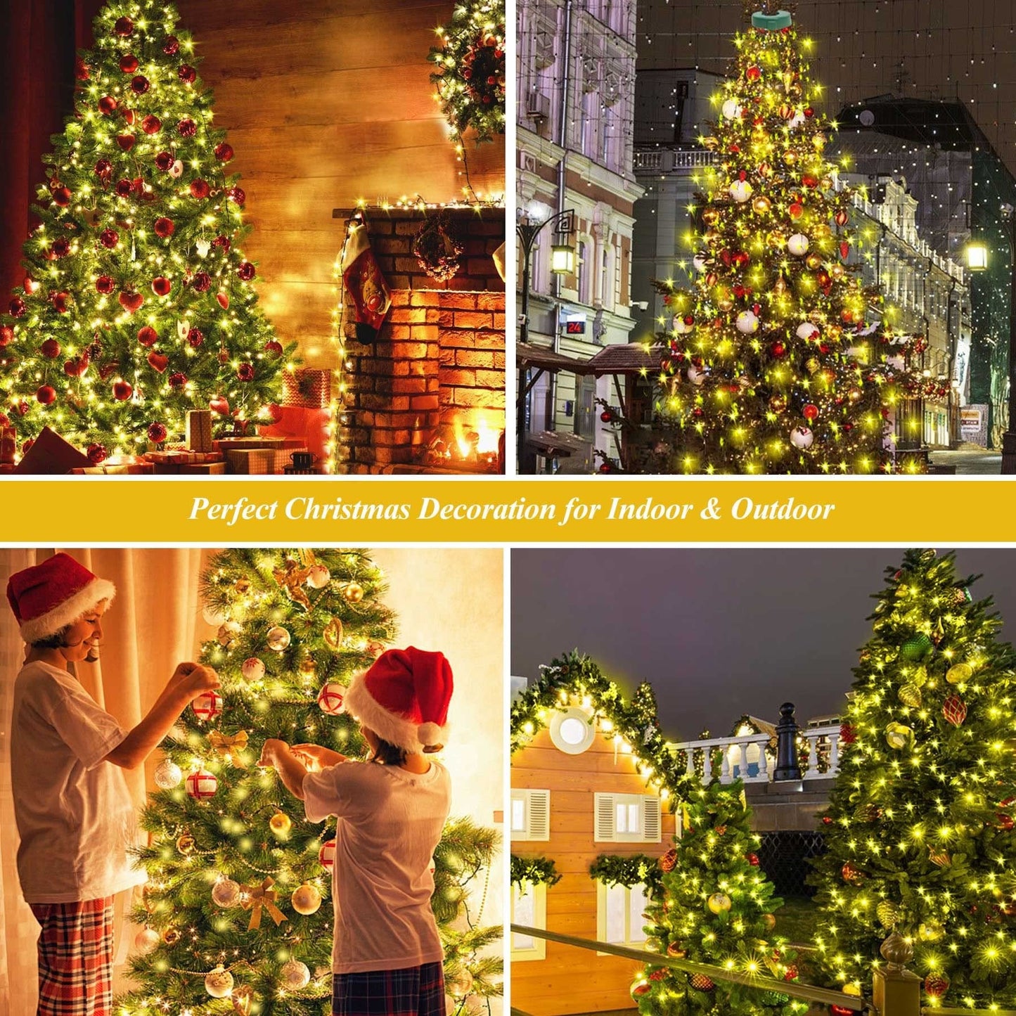 Kaerra - Aro de Luces en Cascada para Árbol de Navidad