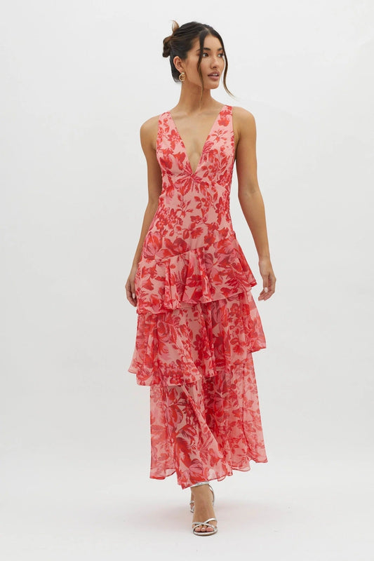 Benedetta - Vestido maxi floral elegante