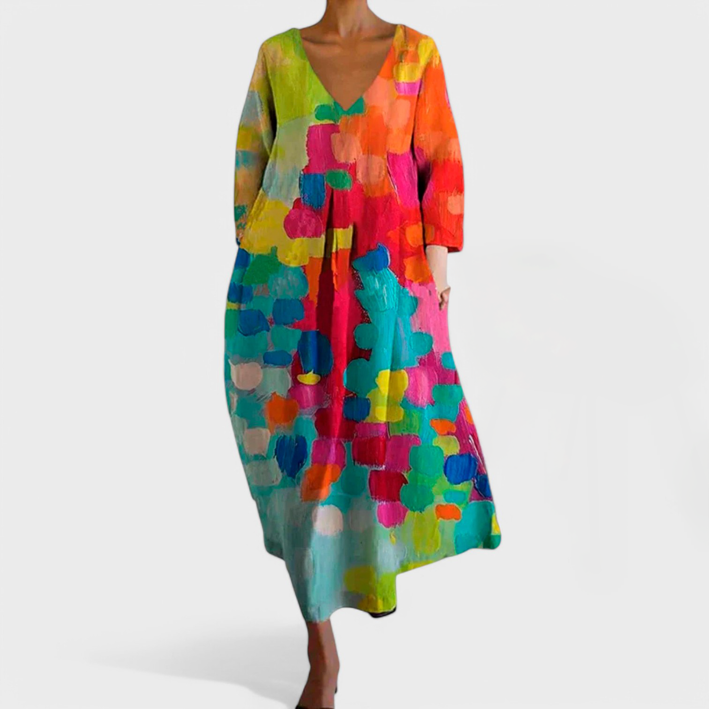 Gwenda - Vestido con escote en V casual elegante
